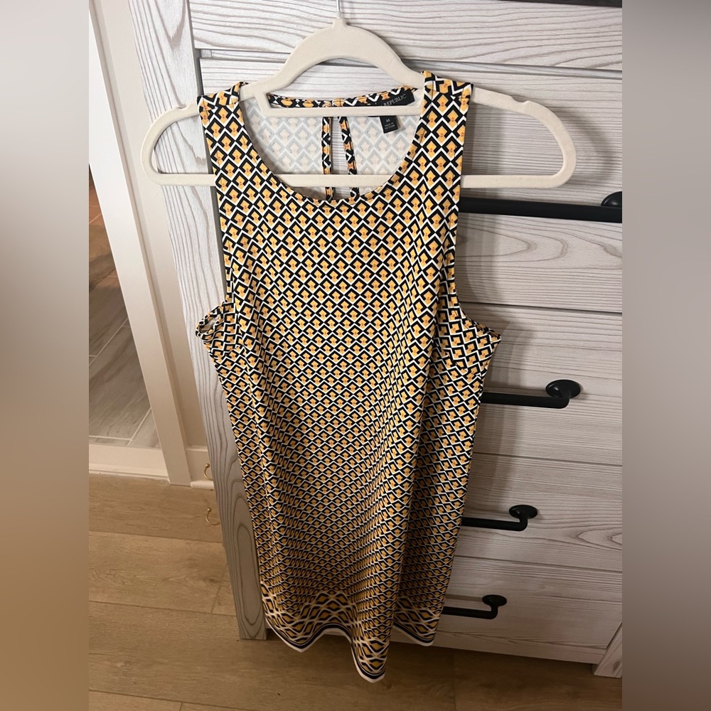 Banana Republic  Geometric Print Dress - Yellow/Black